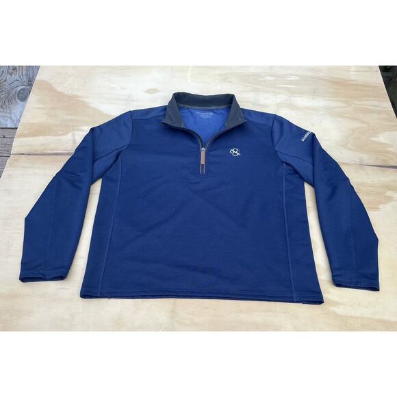 Vineyard Vines Jim Nantz Pullover 1/4 Zip Performance Men's Golf Club Blue Sz‎ L - Picture 1 of 7